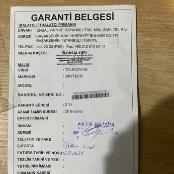 Skytech TV Servis Süreci Kabusu