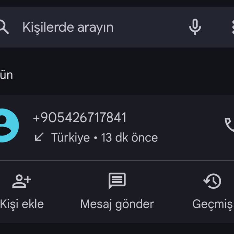05426717841 Belirsiz Numaradan Gelen Israrlı Aramalar