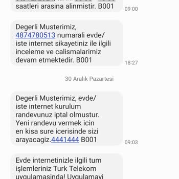 Türk Telekom Fiber Bağlantı Randevularında Sürekli Aksama