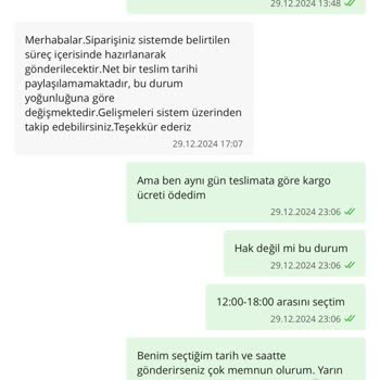 Aynı Gün Teslimat Hayal Kırıklığı