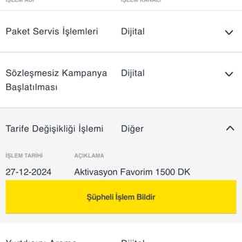 Turkcell Paket Değişikliği Mağduriyeti
