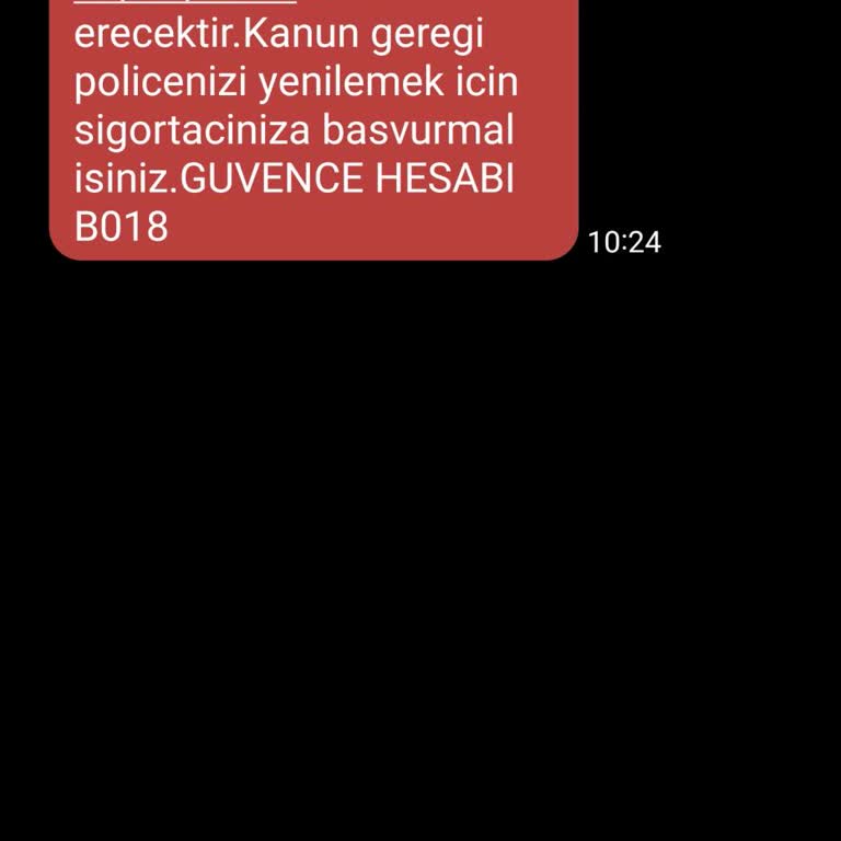 Yanlış Plaka Mesajı: Güvence Hesabı Hatası