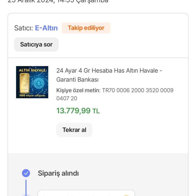 Hepsiburada'da Altın Alışverişinde Güven Sorunu