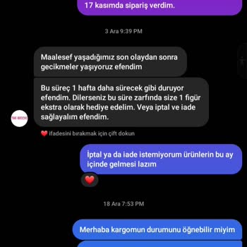 Sipariş İptali Ve İade Talebi