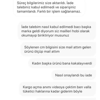 Yanlış Ürün Ve İade Sorunu Karşısında Duyarsızlık