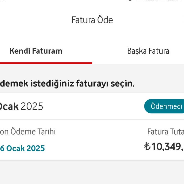 Vodafone Fatura Yanıltmacası