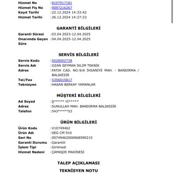 Yeni Çamaşır Makinesi Kıyafetleri Deliyor: Garanti Sorunu