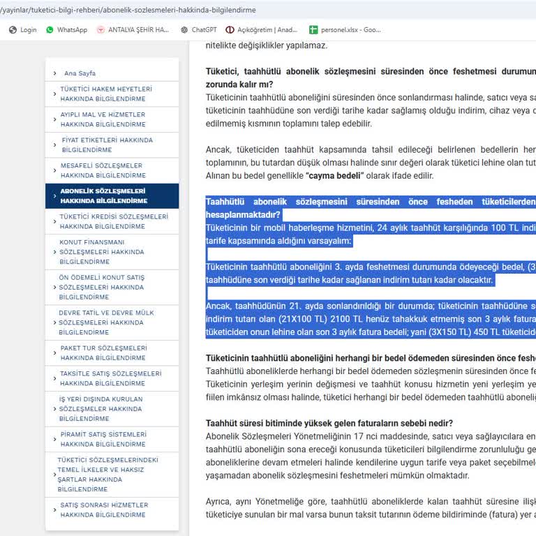 Yanlış Cayma Bedeli Uygulaması