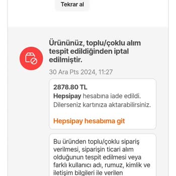 Keyfi İptal Ve Çözüm Sunulmayan Müşteri Hizmeti
