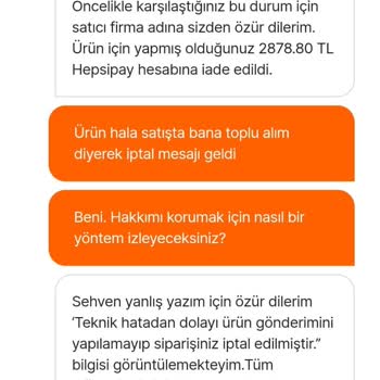 Keyfi İptal Ve Çözüm Sunulmayan Müşteri Hizmeti