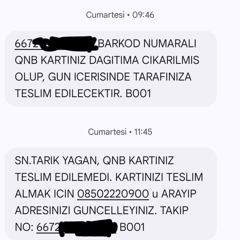 Kredi Kartı Teslimatında Yaşanan Sorunlar