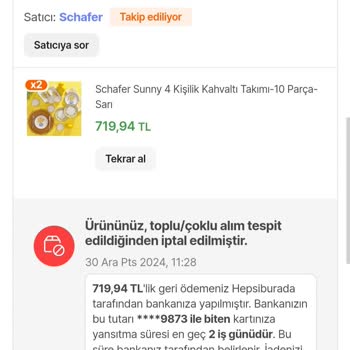 Hepsiburada Bilinçsiz İptal Ve Mağduriyet