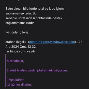 Konser Tarihi Değişikliği Mağduriyeti
