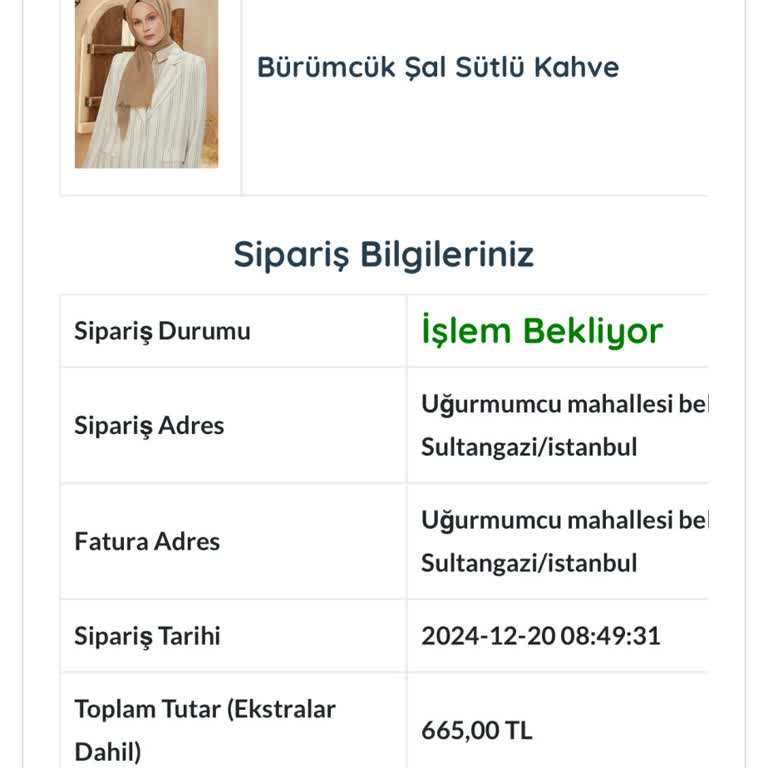 Sipariş Sorunu Ve İade Talebi