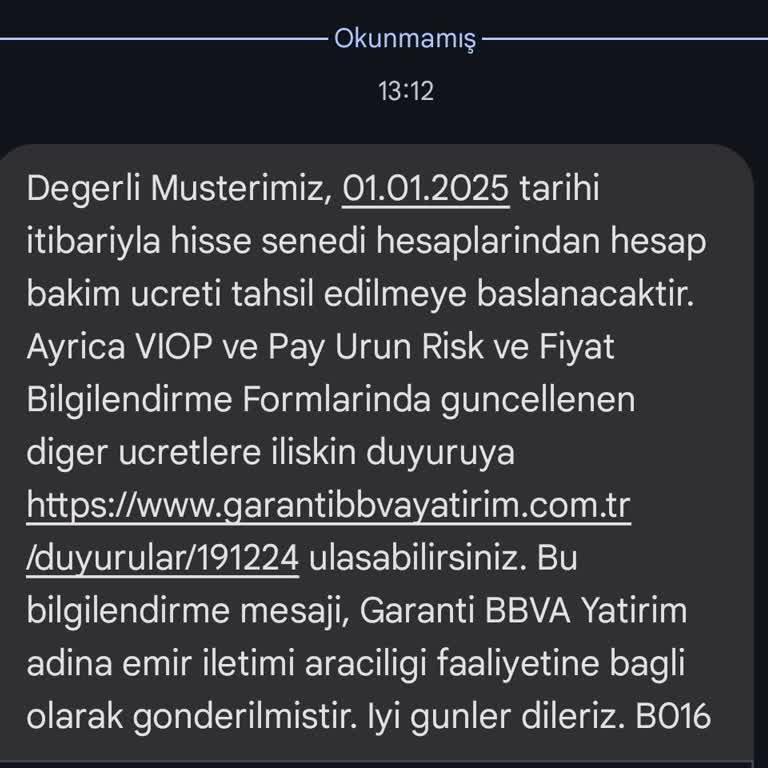 Garanti BBVA'nın Hesap Bakım Ücreti Saçmalığı