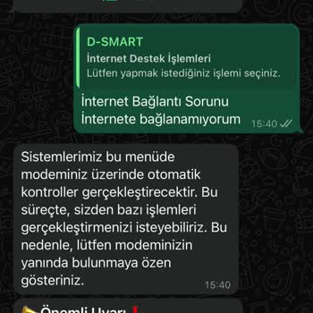 D Smart İnternet Bağlantı Sorunu Ve Teknik Destek Eksikliği