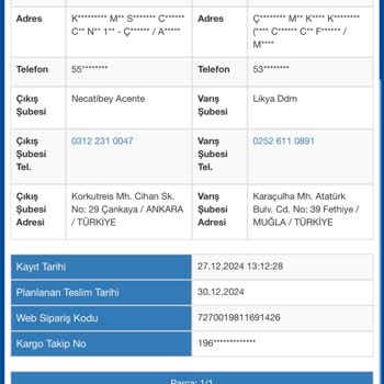 Kayıp Kargo Ve Yetersiz Müşteri Hizmetleri