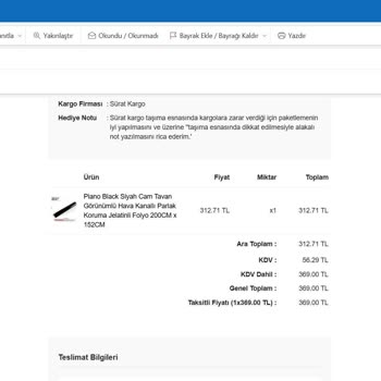 Otoparcax.com'dan Sipariş Sonrası Sessizlik