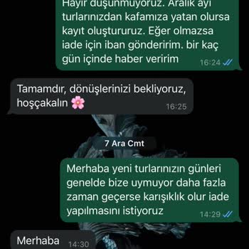 İptal Edilen Turun İadesi Yapılmıyor