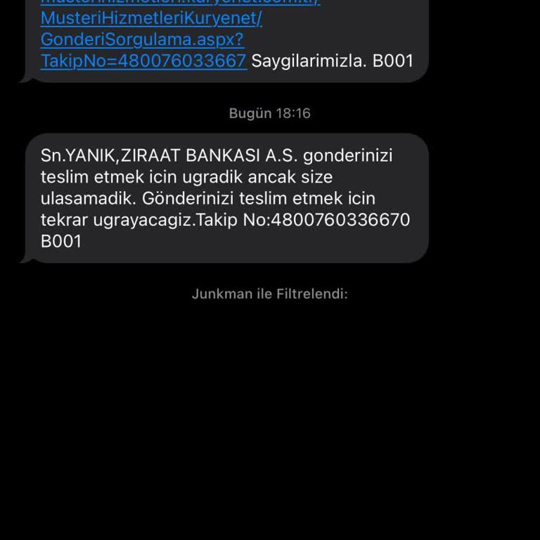 Kuryenet'ten Yanıltıcı Teslimat Bildirimi