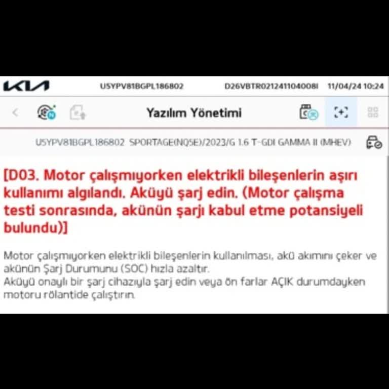 Kia'dan Müşteri Hatası Savunması: Akü Problemi