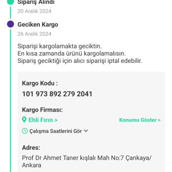Kayıp Kargo Ve İlgisiz Müşteri Hizmetleri
