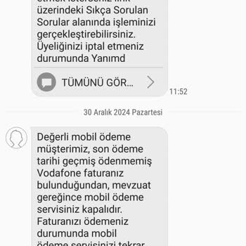 Vodafone Mobil Ödeme Sorunu