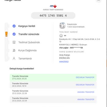 Erzincan-Erzurum Arası Kargo Teslimatında 4 Günlük Gecikme