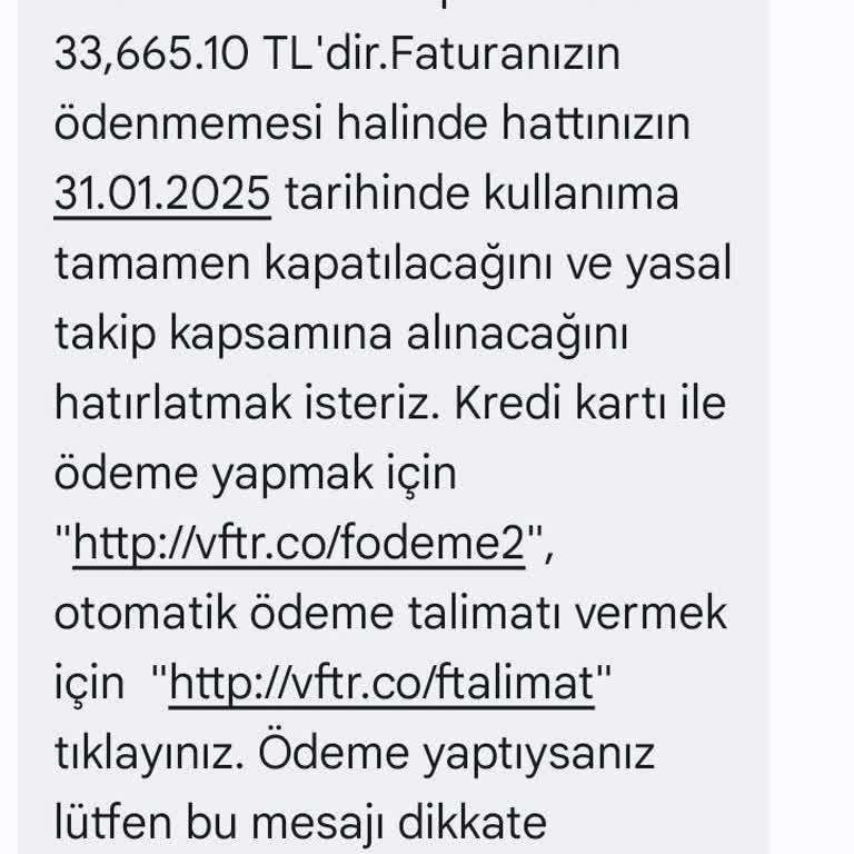 Yüksek Fatura Ve Ödeme Planı Talebi