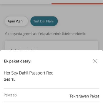 Vodafone Faturama Bilgim Dışında Ek Paket Eklenmesi