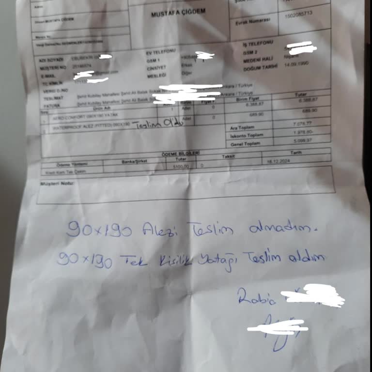 Teslim Edilmeyen Ürün İçin Kesinti Talebi: Haksızlık!