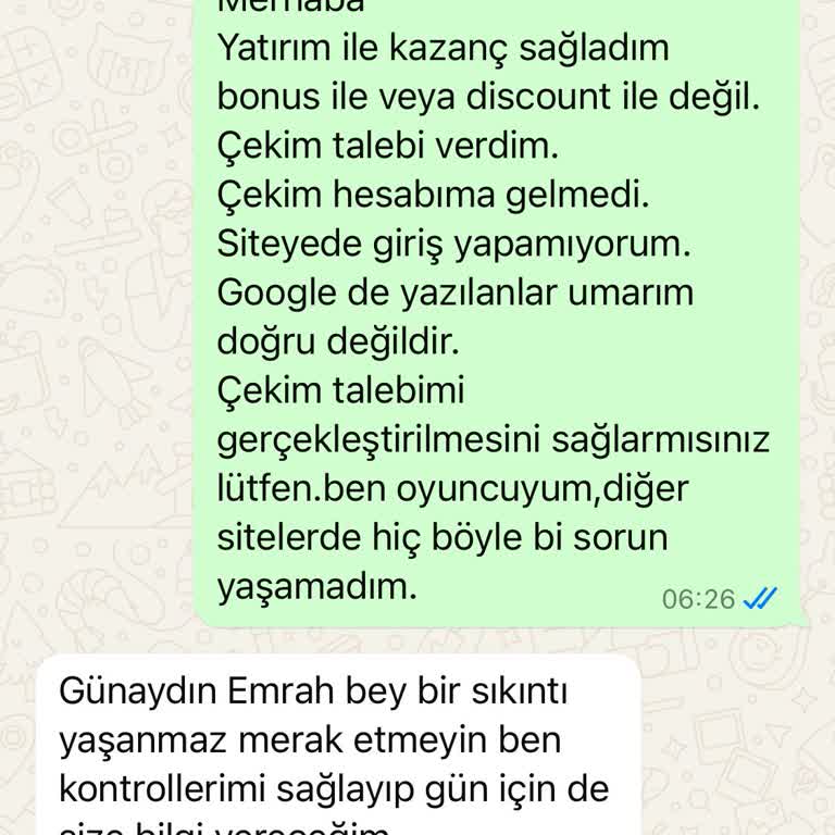 Çekim Talebi Sonrası Erişim Sorunu