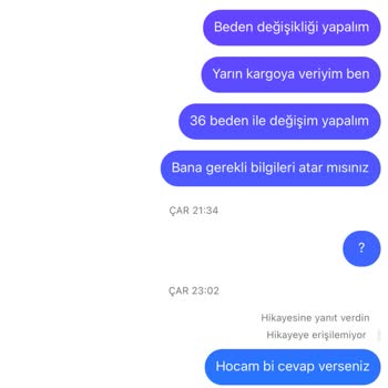 Değişim Sözü Verilen Pantolon İçin İletişim Sorunu