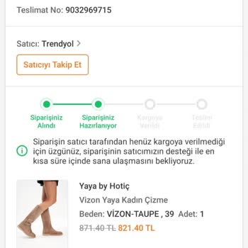 Sipariş Verildi, Kargo Bekleniyor: Aksiyon Yok!