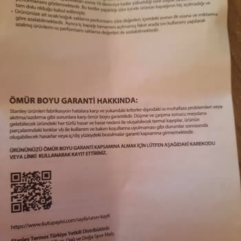 Stanley Termos Isı Muhafaza Sorunu Ve İletişimsizlik