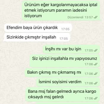 Kargoya Verilmeyen Ürün Ve İletişim Sorunu