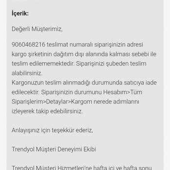 Kayıp Kargo Ve İlgisiz Müşteri Hizmetleri