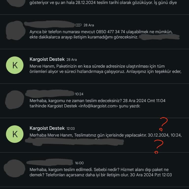 Kargoist İle Sürekli Ertelenen Teslimat Sorunu
