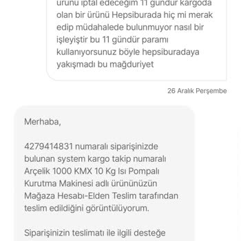 Yanlış Teslimat Ve İletişim Sorunu