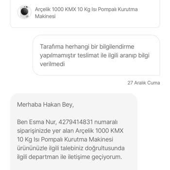 Yanlış Teslimat Ve İletişim Sorunu