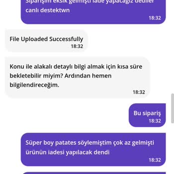 Eksik Sipariş Ve Müşteri Hizmetleri Sorunu