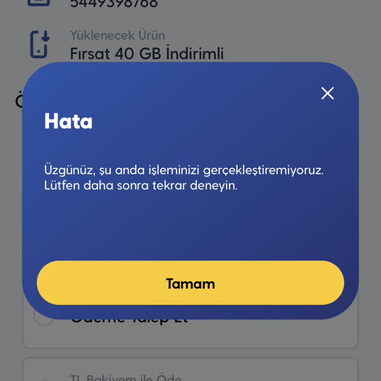 Turkcell Dijital Operatörde Paket Yükleme Sorunu