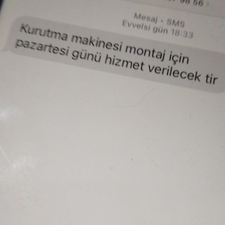 Kurutma Makinesi Servis Sorunu