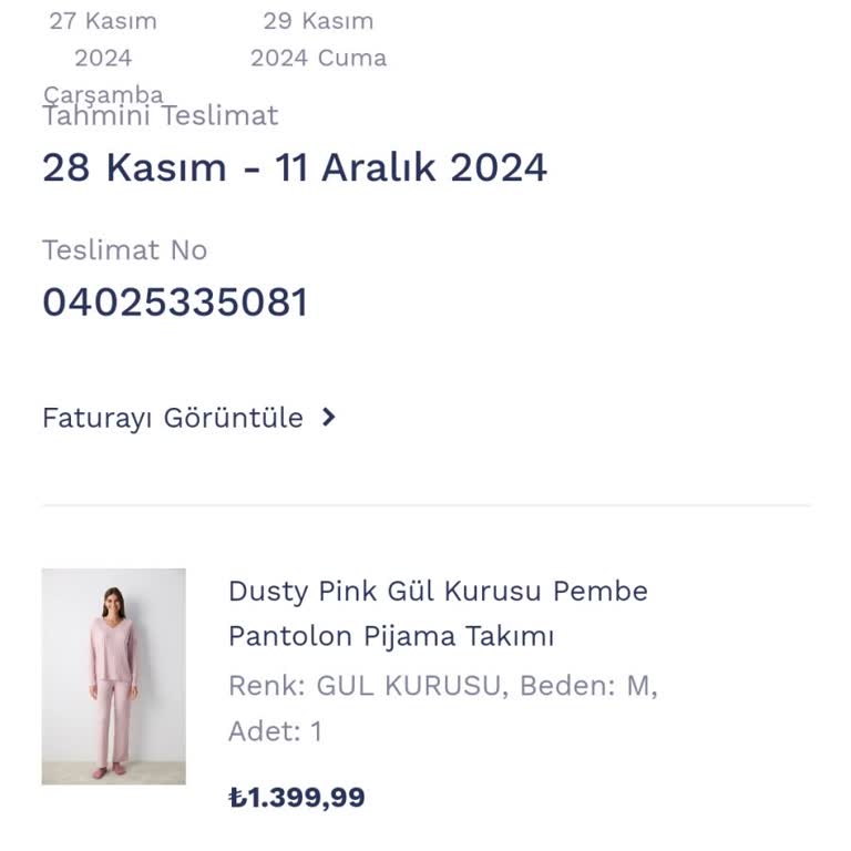 Penti Siparişimde Gecikme Ve İletişim Sorunu