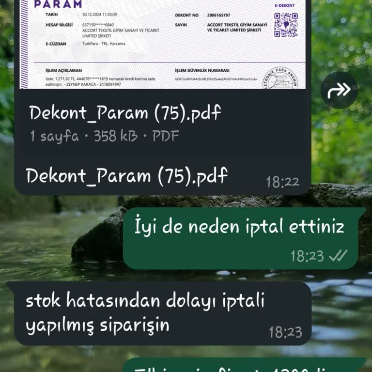 Eksik İade Ve İletişim Sorunu