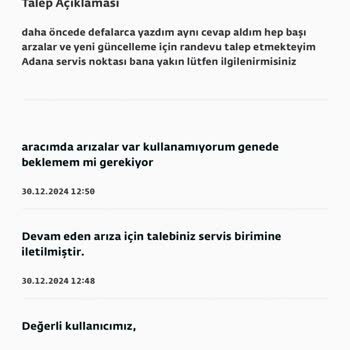 Togg Adana Servisi İle Randevu Sorunu