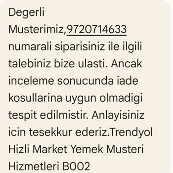 Trendyol'dan Sipariş Hayal Kırıklığı