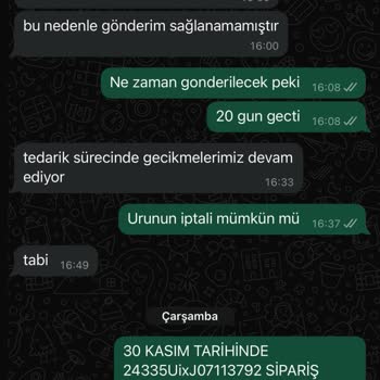Teslim Edilmeyen Sipariş Ve Oyalama Taktikleri