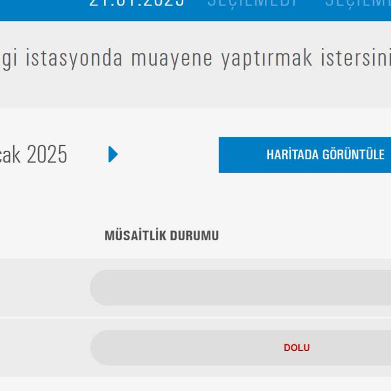 Araç Muayene Randevusu İçin Uzun Bekleme Süresi