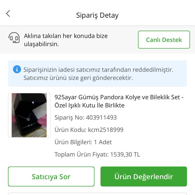 Kargo İadesinde Yaşanan Sorun